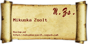 Mikuska Zsolt névjegykártya